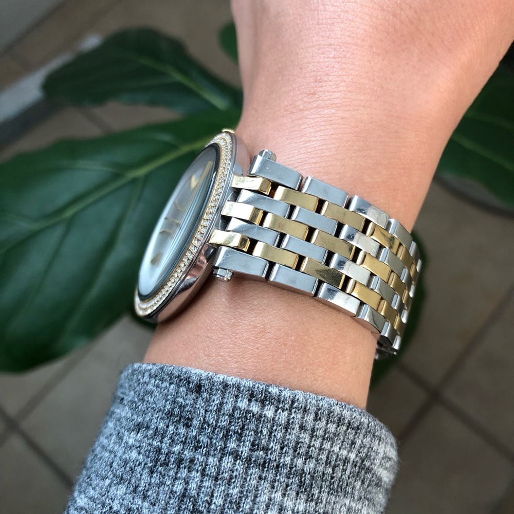 Michael Kors Two tone Darcy watch stainless steel  silver and gold color